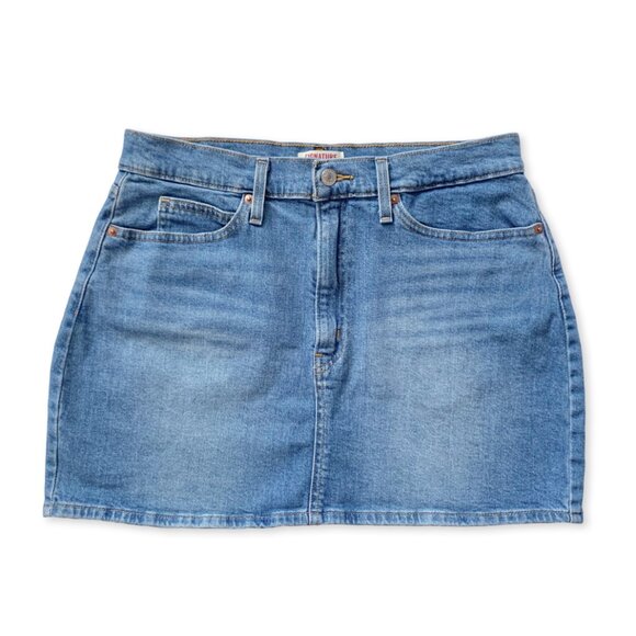 Signature by Levi Strauss & Co. Heritage Denim Jean Mini Skirt Coastal Cowgirl - Picture 2 of 12